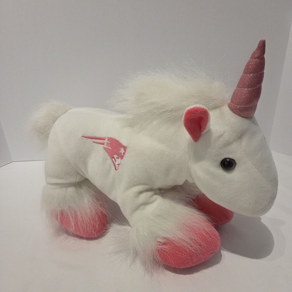 Foco New England Patriots Unicorn Plush Stuffed Fuzzy NFL 12” Pink White Girls